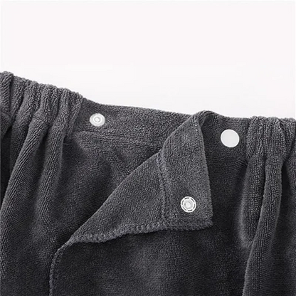 Men's Soft Cotton Bathrobe Towel - Side Open Shower Skirt & Beachwear