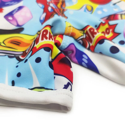Men's Cartoon Swim Shorts - Quick Dry Swimwear for Beach & Surfing