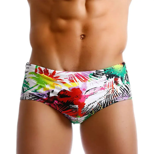 Men Swimwear Palm Multicolor Swimming Trunks - Beach Surf Shorts