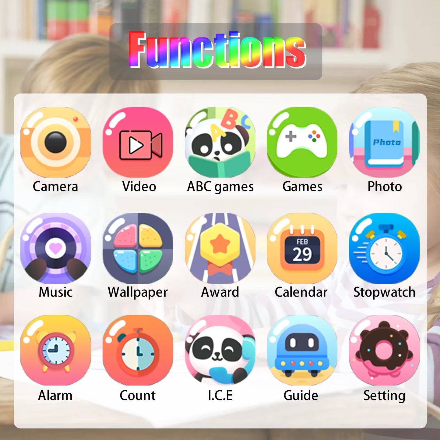 KESHUYOU i19 Smart Watch with HD Touch Screen, Camera, Puzzle Games, and More – Ideal Birthday Gift for Girls