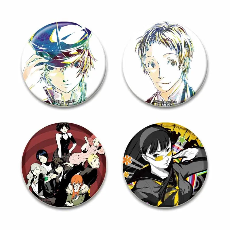Cute Cartoon Enamel Lapel Pins – Persona 4 Brooches for Backpacks & Clothing