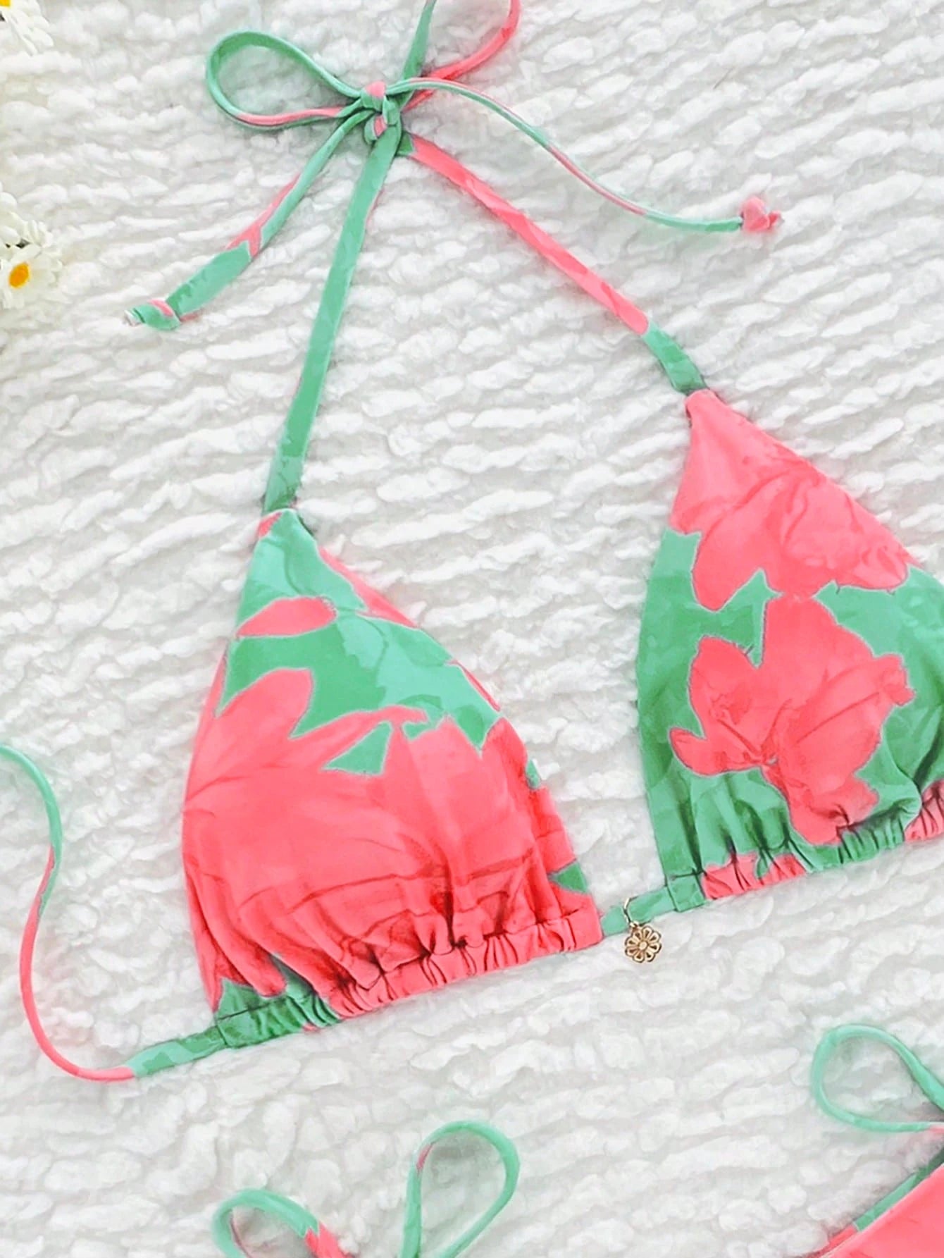 Sexy Floral Print Triangle Bikini – Beach Resort Swimwear for Women