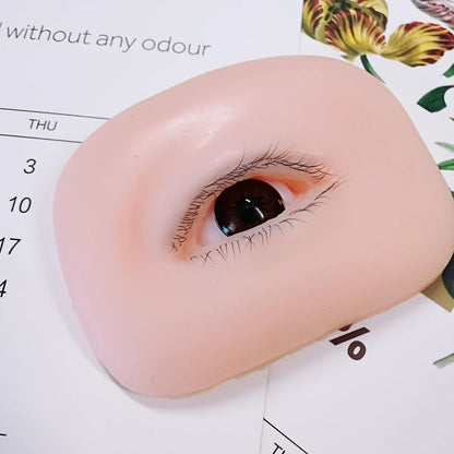 False Eyelash Mannequin Eyes – Lash Practice Head for Eyelash Training and Makeup Practice