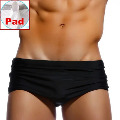 Sexy Summer Men Swimwear - Square Graffiti Surf Boxer Briefs