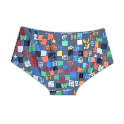 Sexy Summer Men Swimwear - Square Graffiti Surf Boxer Briefs