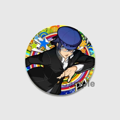 Cute Cartoon Enamel Lapel Pins – Persona 4 Brooches for Backpacks & Clothing