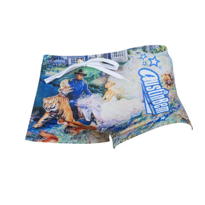 Men's Summer Beach Swimming Trunks - Sexy Waist Boxer Swimsuit