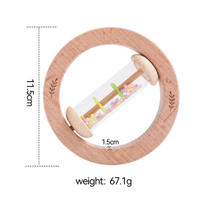 Montessori Baby Rain Stick Rainbow Hourglass Music Rattle – Sensory Educational Toy for Kids