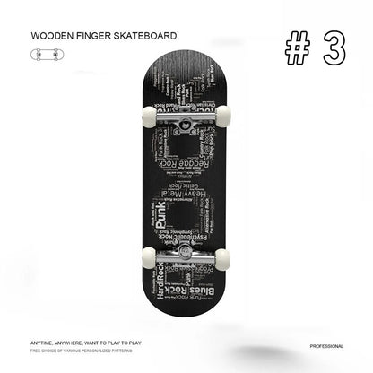 Wooden Finger Skateboard – Mini Pro Fingerboard Toy for Teens, Stress Relief & Tricks