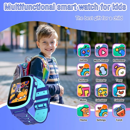 KESHUYOU i19 Smart Watch with HD Touch Screen, Camera, Puzzle Games, and More – Ideal Birthday Gift for Girls