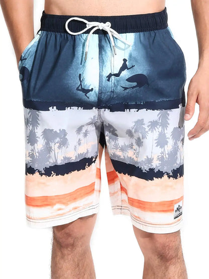 3D Print Men's Beach Shorts – Quick Dry Surf & Fitness Board Shorts