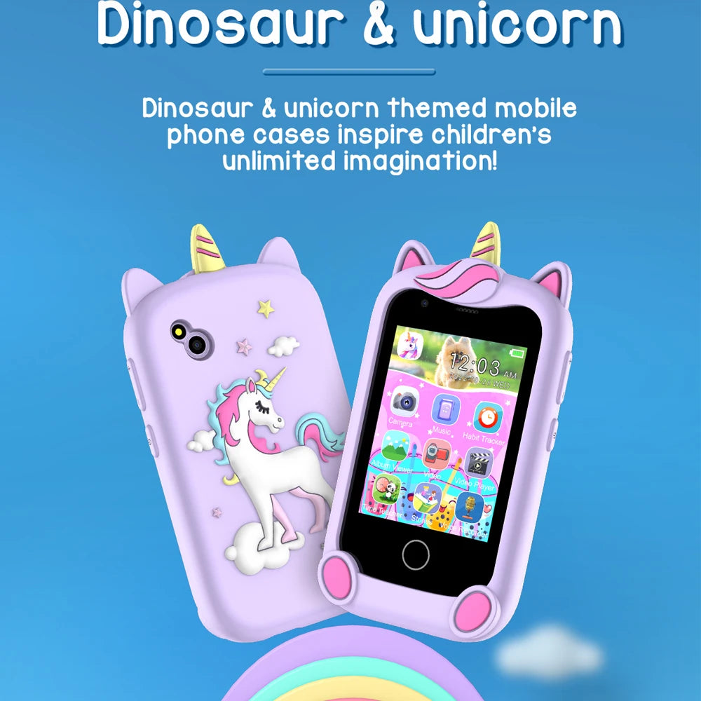 Kids Unicorn Smart Toy Phone with Camera – Touchscreen Educational MP3 Player for Girls (Ages 3–8)