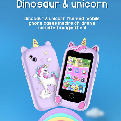 Kids Unicorn Smart Toy Phone with Camera – Touchscreen Educational MP3 Player for Girls (Ages 3–8)